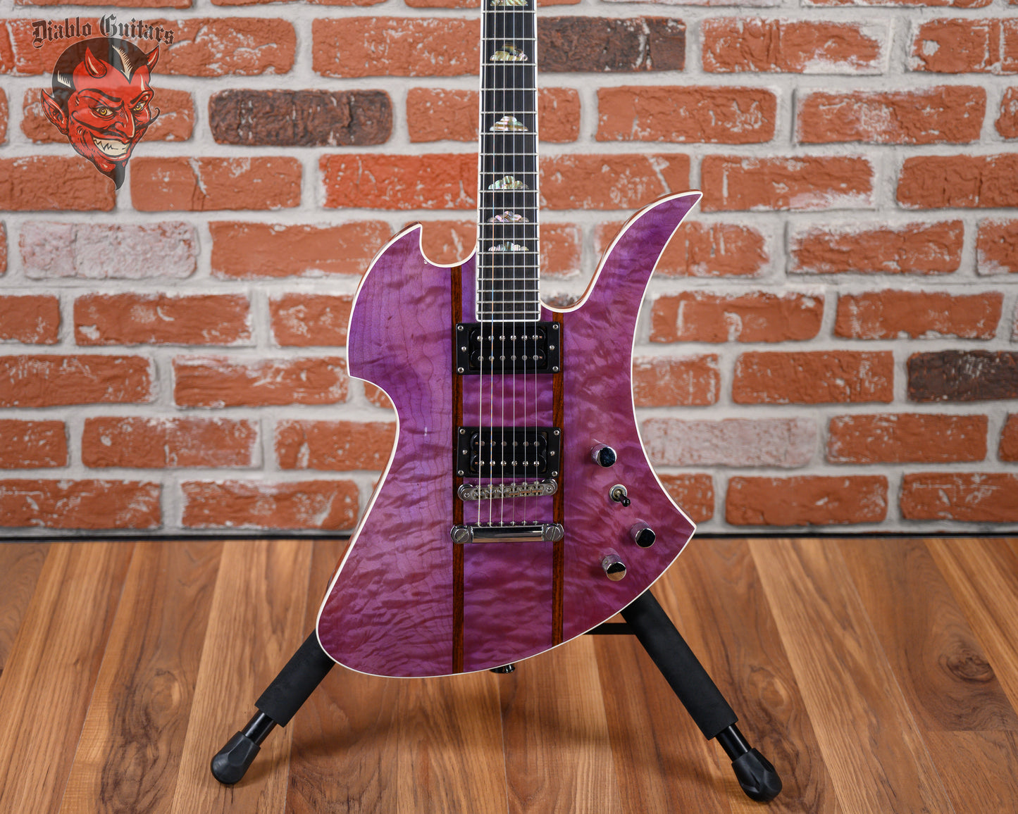 B.C. Rich USA Mockingbird Supreme Quilted Maple Top Transparent Purple 1996 w/Hardshell Case