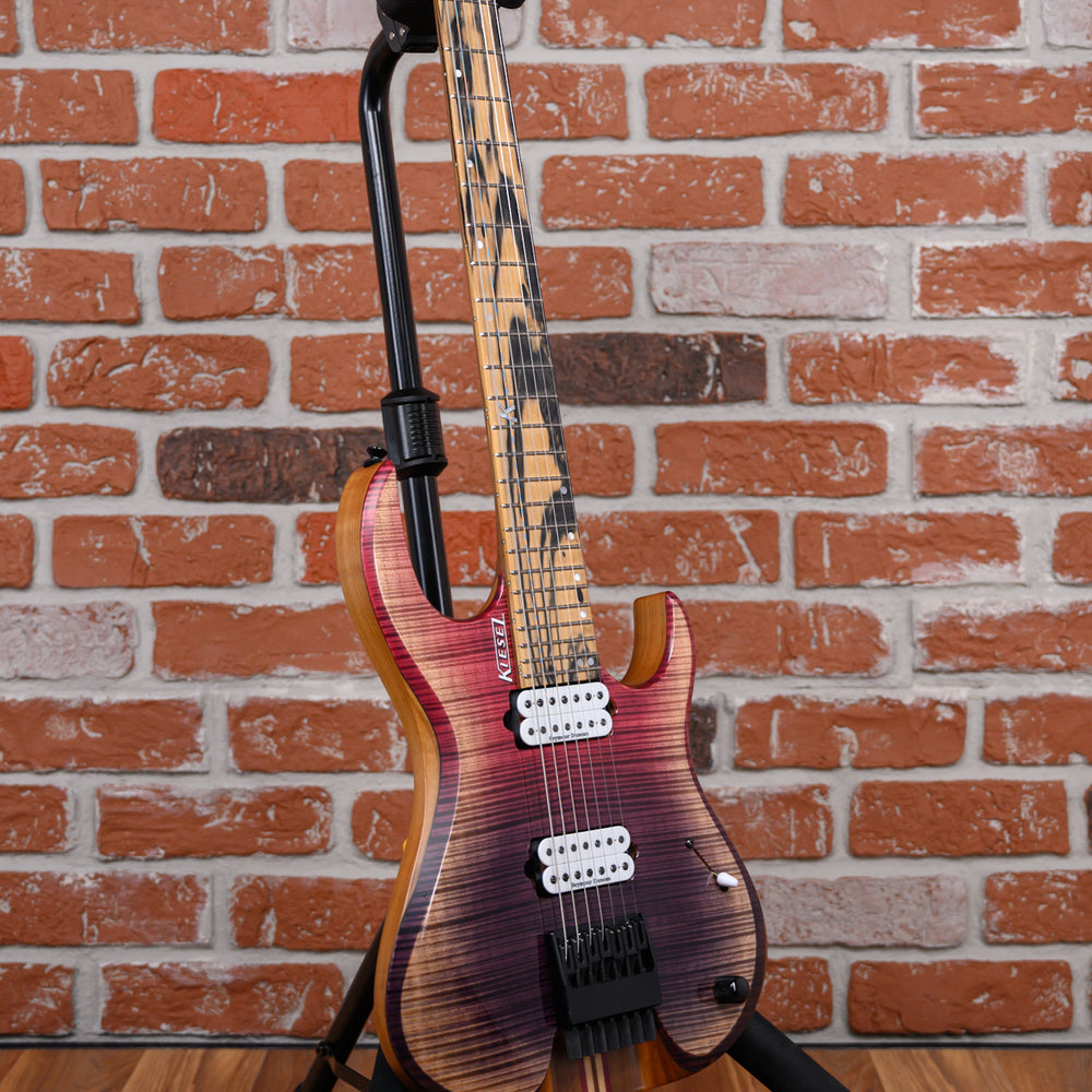 
                      
                        Kiesel K-Series Headless HK7H 7-String 7A Flame Maple Top in Custom Arctic Fade finish 2022 w/OSSC
                      
                    