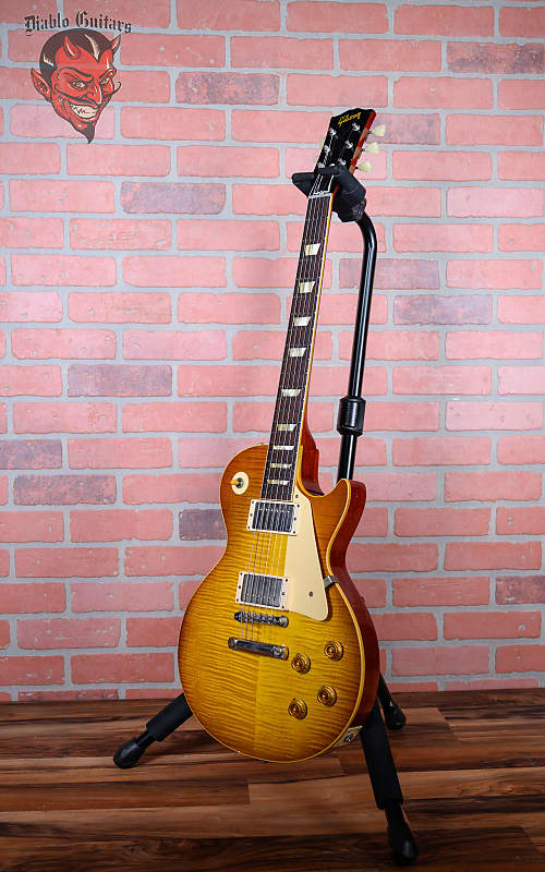 
                      
                        Gibson Custom Shop Les Paul 1959 Reissue Flame Maple Top Murphy Lab Iced Tea Sunburst Relic 2020 w/OHSC (Historic Makeovers Refinish Package)
                      
                    