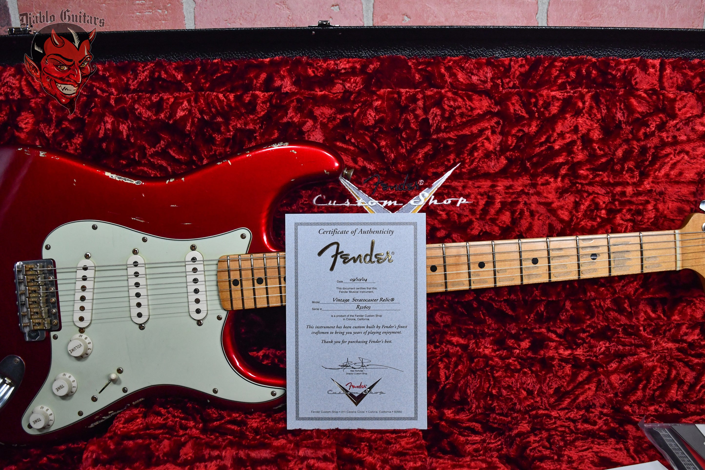 Fender Custom Shop Vintage Stratocaster Heavy Relic Candy Apple Red 2006 w/OHSC