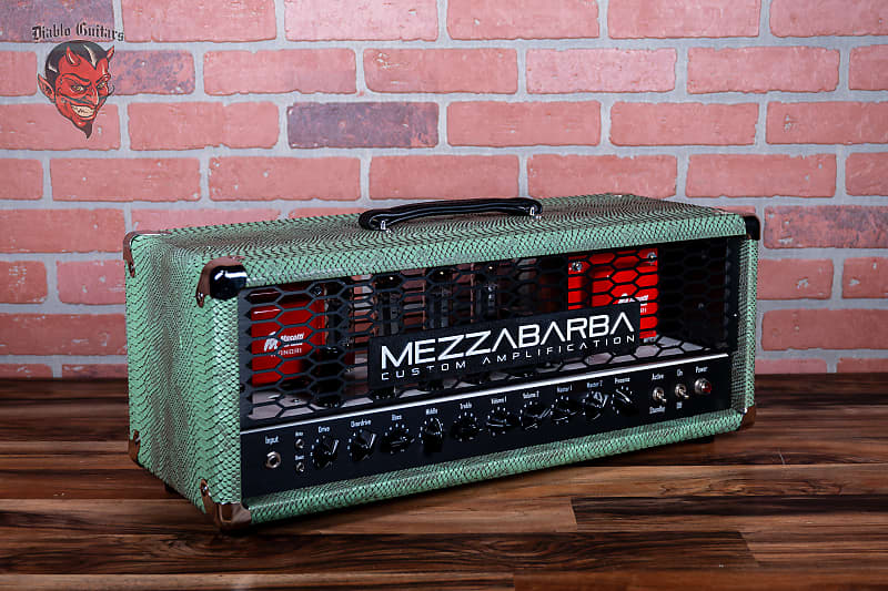 Mezzabarba Eric Steckel M ZERO 100W Overdrive Guitar Head Green Viper Tolex