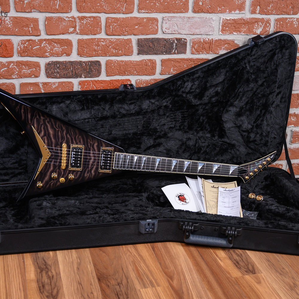Jackson USA Custom Shop RRTQ Rhoads Quilt Maple Top Trans Black Burst 2022 w/OHSC