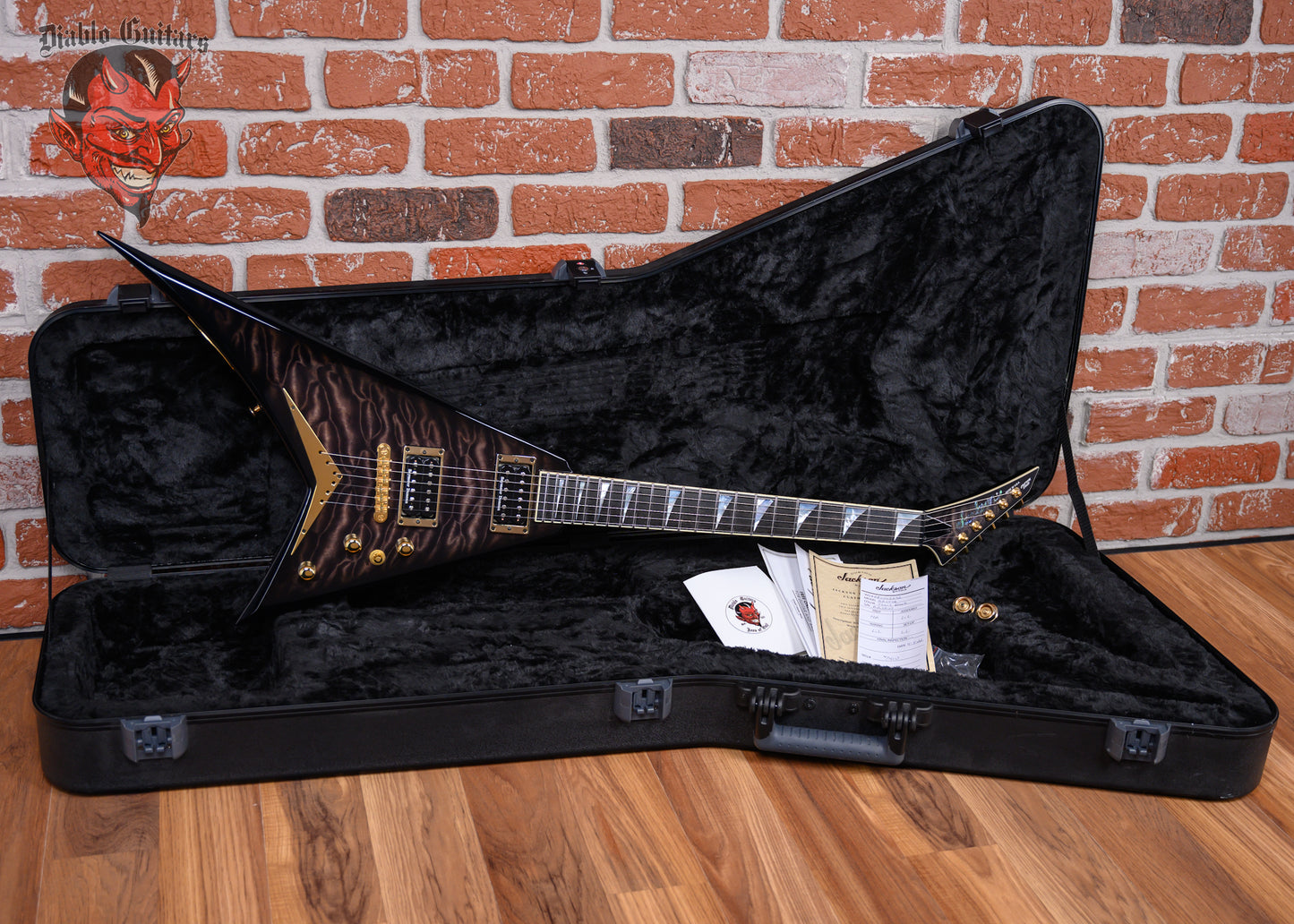 Jackson USA Custom Shop RRTQ Rhoads Quilt Maple Top Trans Black Burst 2022 w/OHSC