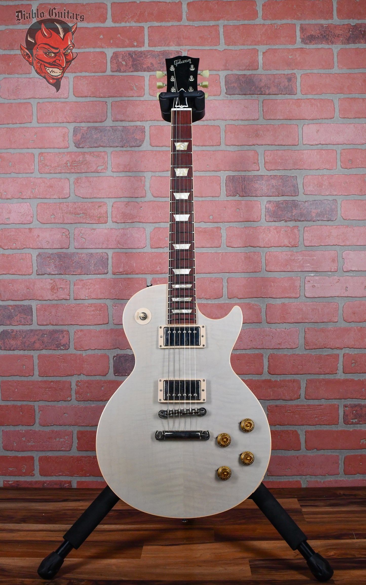 Gibson Custom Shop 1959 Les Paul Reissue Figured Maple Top Transparent White with Blue Back Finish 2005 w/OHSC