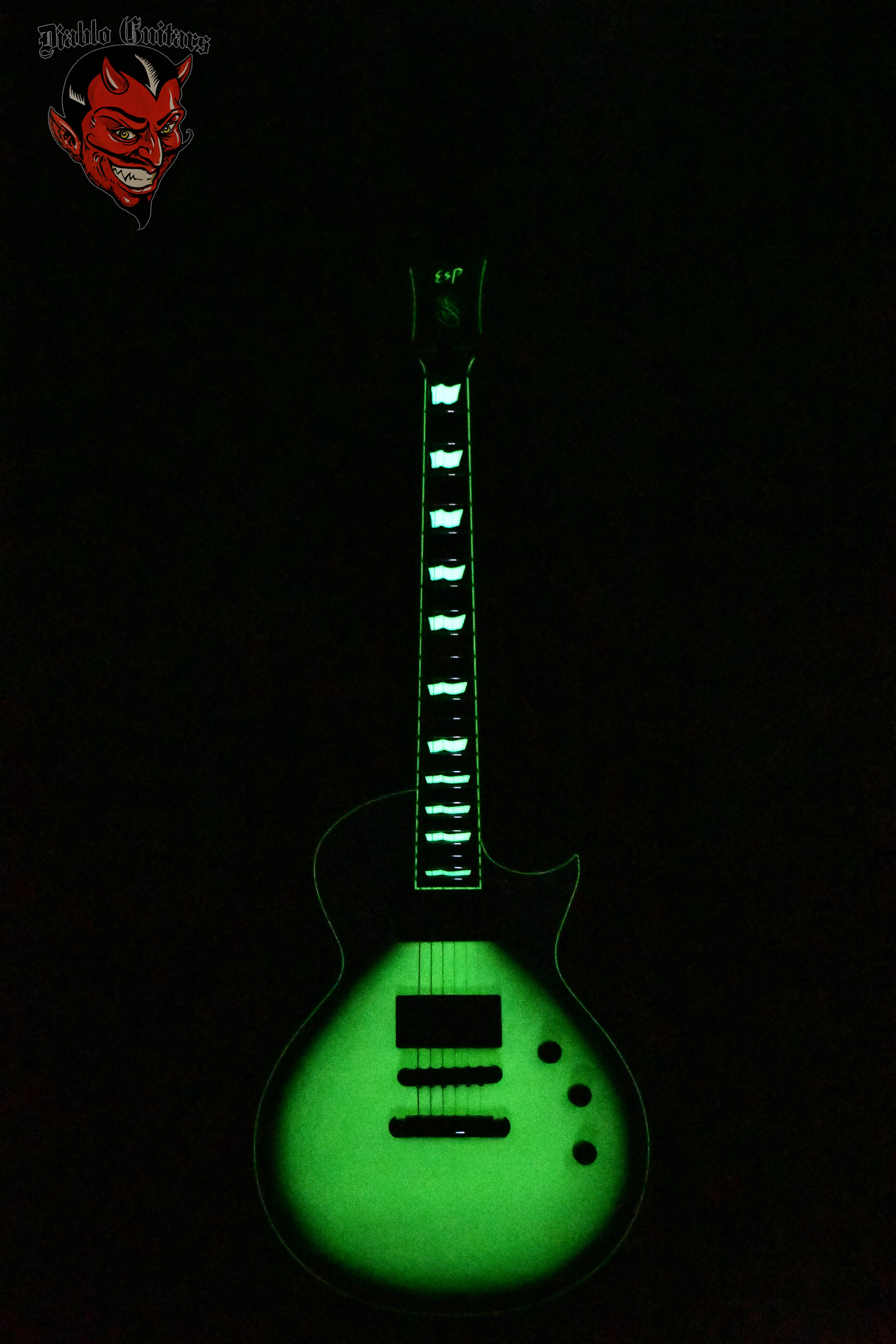 ESP Custom Shop One Off #4044 Keller Eclipse “Ghoul” Glow in The Dark Burst 2017 w/OHSC