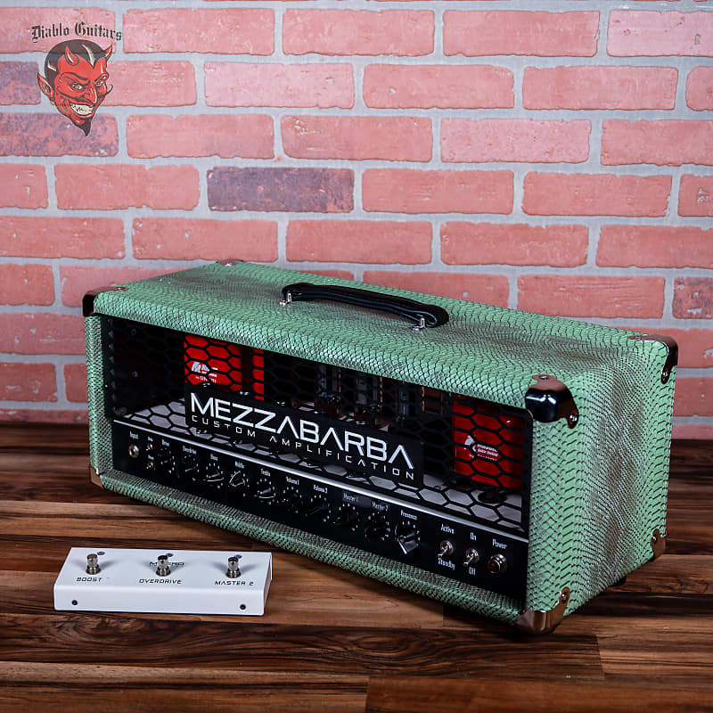 Mezzabarba Eric Steckel M ZERO 100W Overdrive Guitar Head Green Viper Tolex