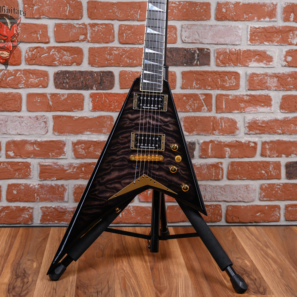 Jackson USA Custom Shop RRTQ Rhoads Quilt Maple Top Trans Black Burst 2022 w/OHSC