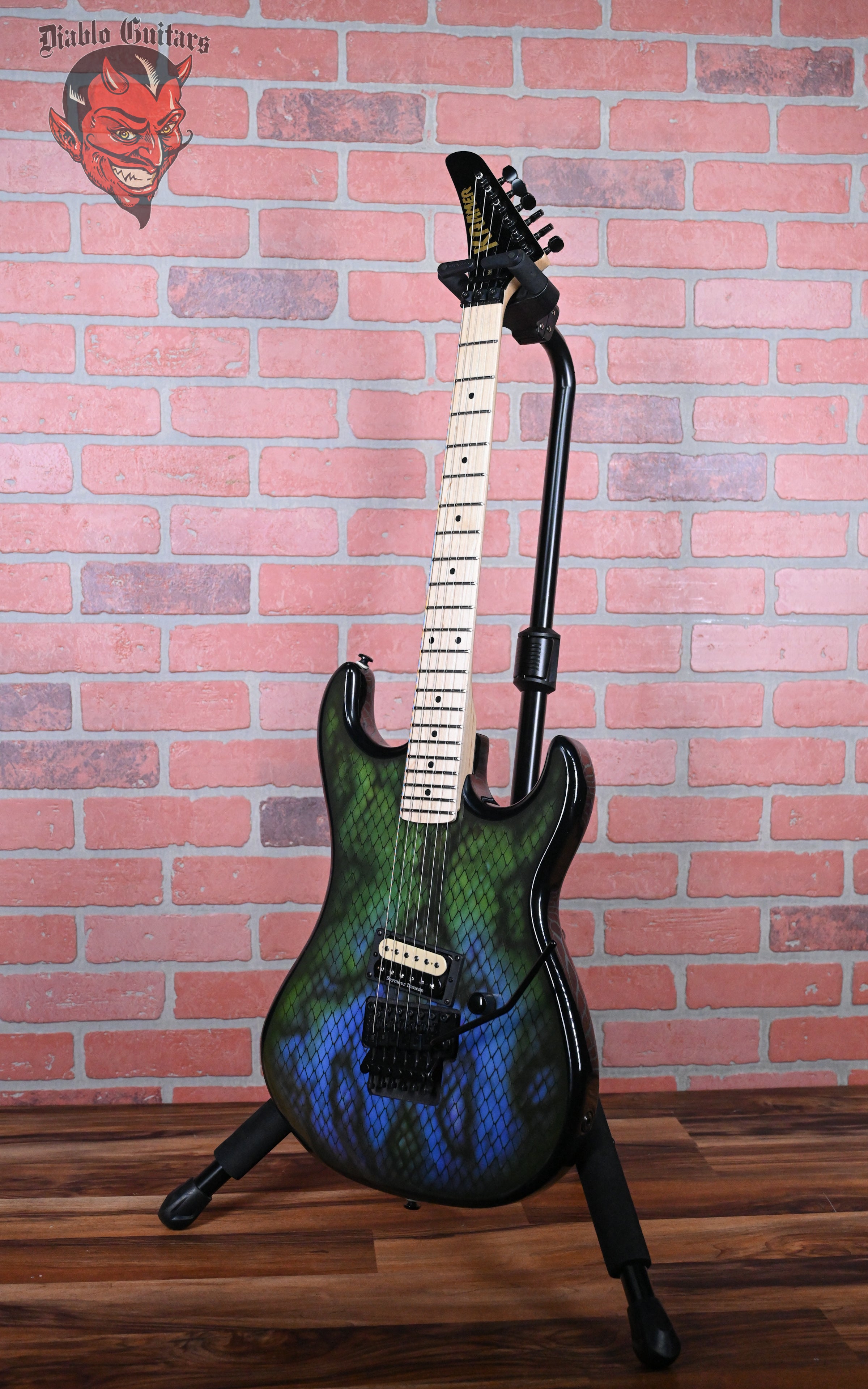 Kramer Baretta Custom Graphics Viper Snakeskin Green Blue Fade 2021 w/Original Gig Bag