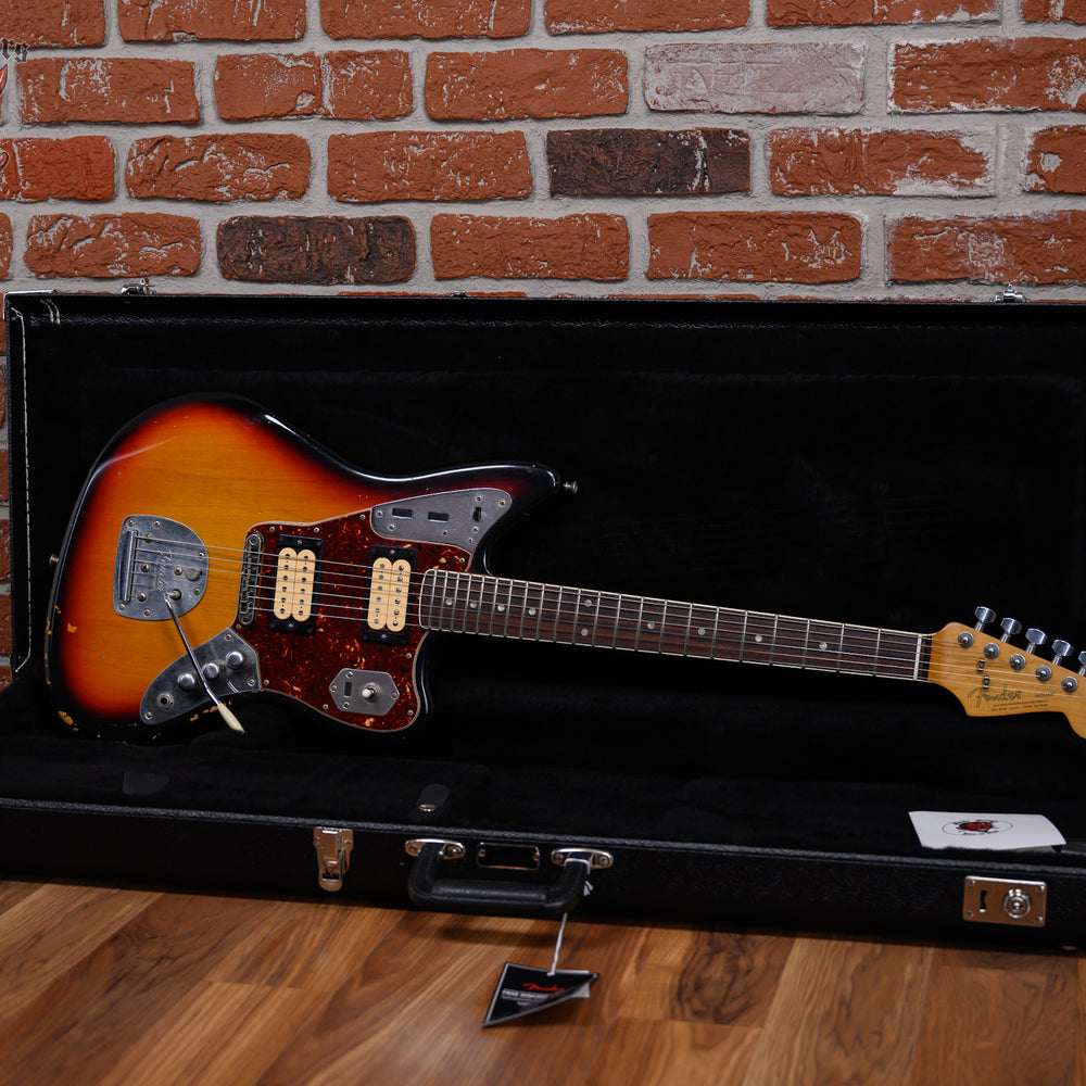 Fender Artist Series Kurt Cobain Road Worn Jaguar 3-Color Sunburst Relic 2011 w/OHSC