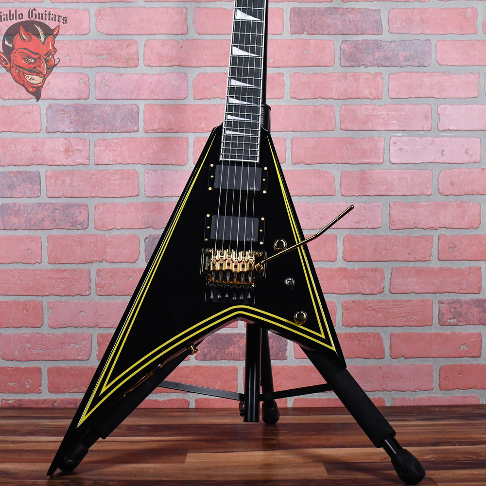 Jackson MJ Series Rhoads RR24MG Black with Yellow Pinstripes 2024 w/OSSC (B-stock)