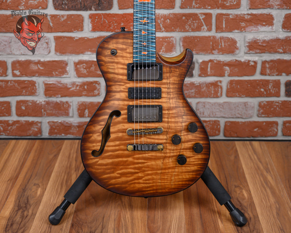 PRS Private Stock #9018 Singlecut 594 Semi-Hollow Roasted Figured Maple Natural Smoked Burst 2022 w/OHSC
