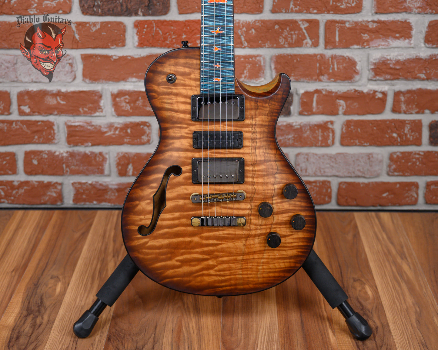 PRS Private Stock #9018 Singlecut 594 Semi-Hollow Roasted Figured Maple Natural Smoked Burst 2022 w/OHSC