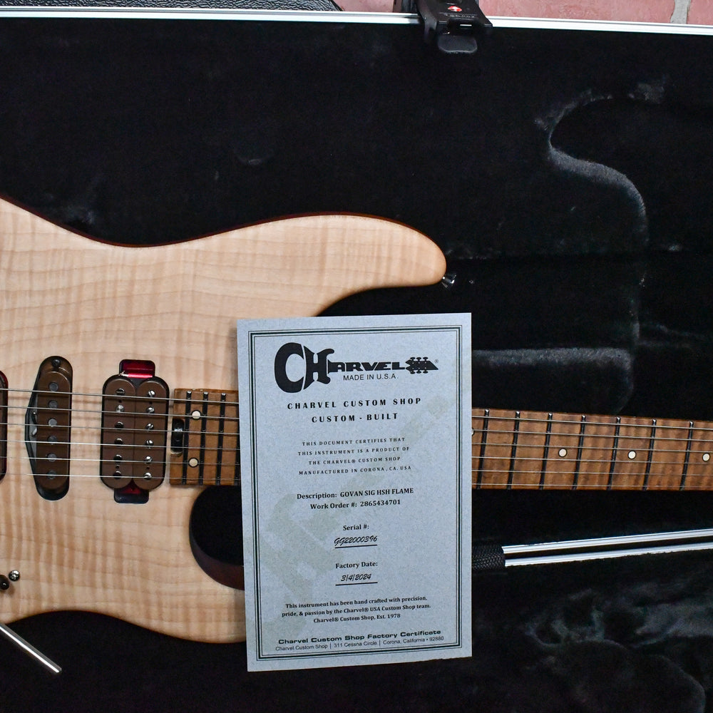 
                      
                        Charvel USA Custom Shop Guthrie Govan USA Signature HSH Natural Flame Maple Top caramelized Flame Maple Neck 2024 w/OHSC
                      
                    