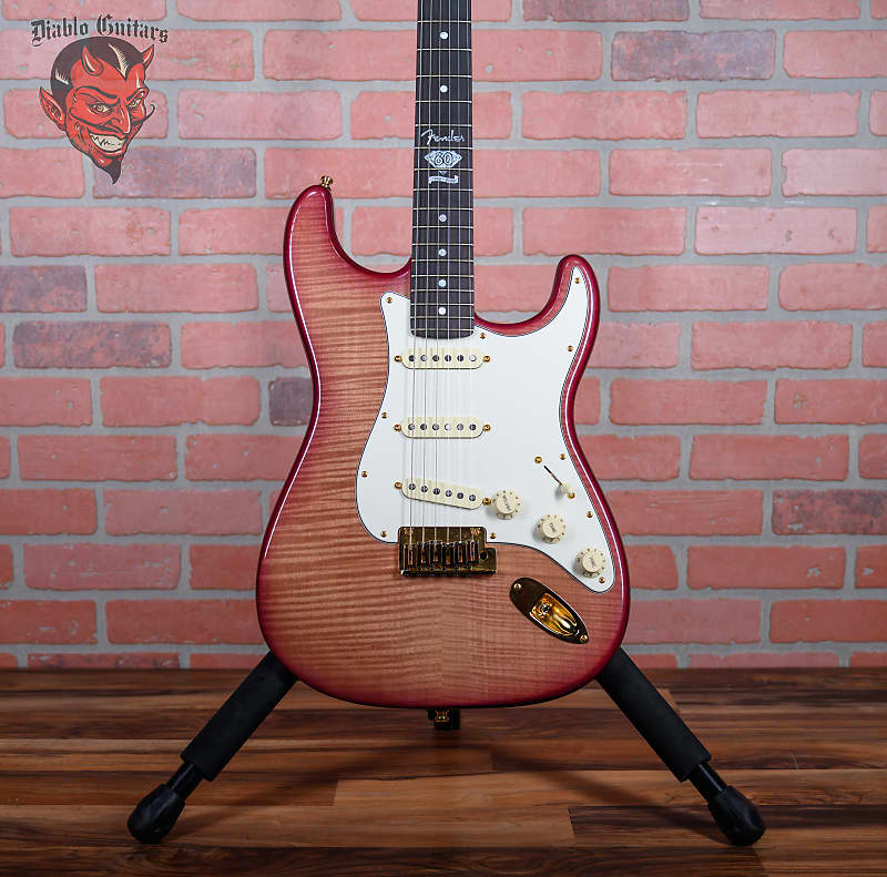 Fender Custom Shop 60th Anniversary Presidential Stratocaster AAA Flame Maple Top Wine Red Stain 2006 w/OHSC