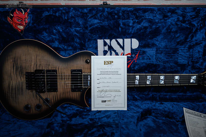 ESP USA Custom Shop Eclipse FR Flame Maple Top See-Thru Black Sunburst Satin 2024 w/OHSC