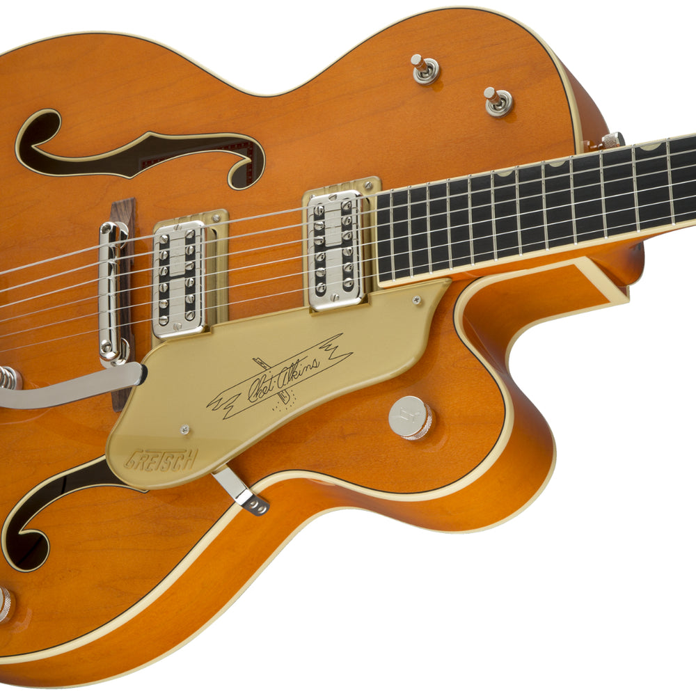 
                      
                        Gretsch G6120T-59 Vintage Select '59 Chet Atkins Hollow Body with Bigsby Vintage Orange Stain 2025 w/OHSC
                      
                    