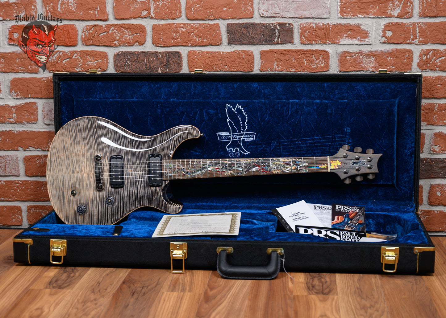 PRS Dragon Curly Maple Top Frostbite Dragon's Breath with 35th Anniversary Dragon Inlay 2020 w/OHSC