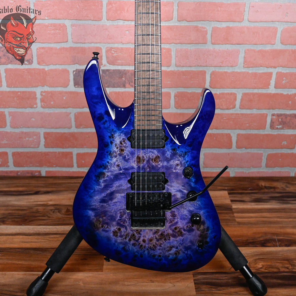 Jackson Pro Series Chris Broderick Signature Soloist 6 Burl Poplar Top Transparent Blue 2022 w/Free Gator Case (B-stock)