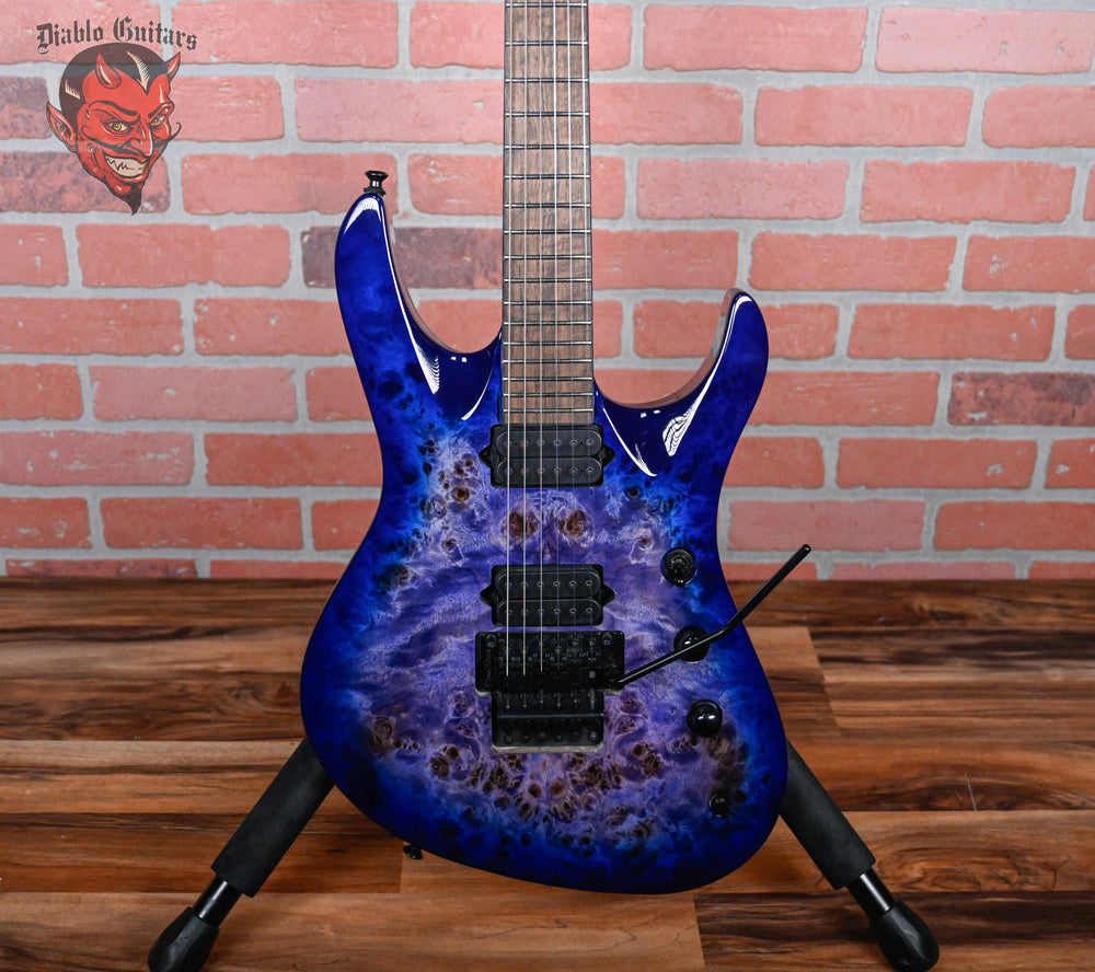 Jackson Pro Series Chris Broderick Signature Soloist 6 Burl Poplar Top Transparent Blue 2022 w/Free Gator Case (B-stock)