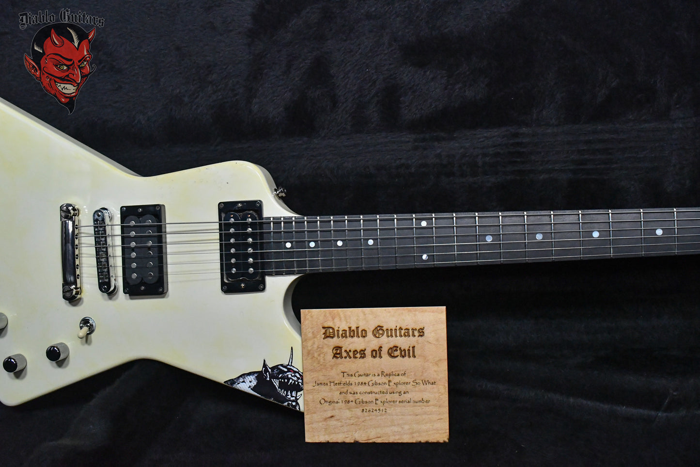 Gibson Custom Shop Diablo Mod Shop “SO WHAT” Explorer Relic #2 Aged Alpine White Relic 1984 w/OHSC