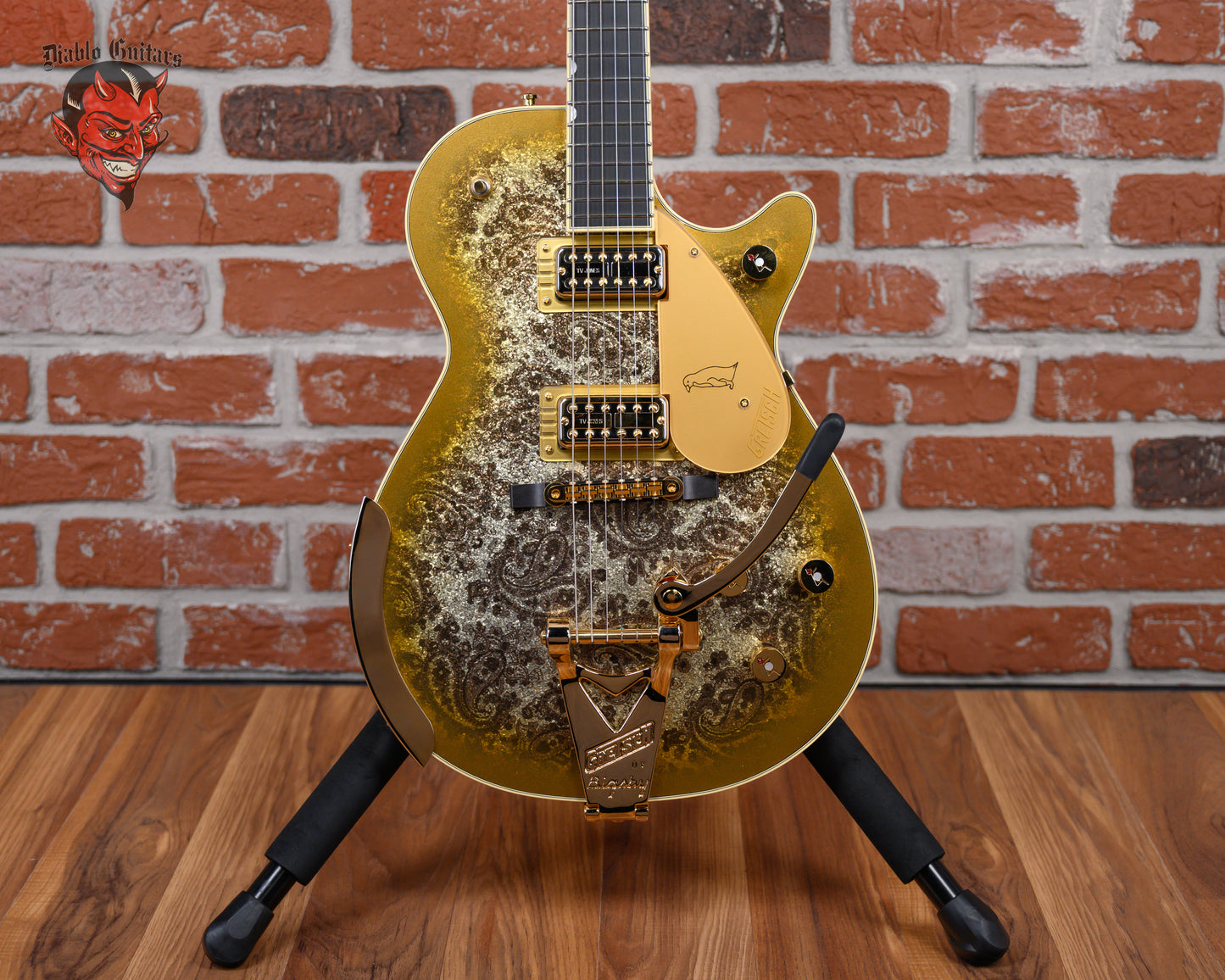 Gretsch G6134TG Limited Edition Paisley Penguin Gold Paisley & Sparkle Top 2025 w/OHSC