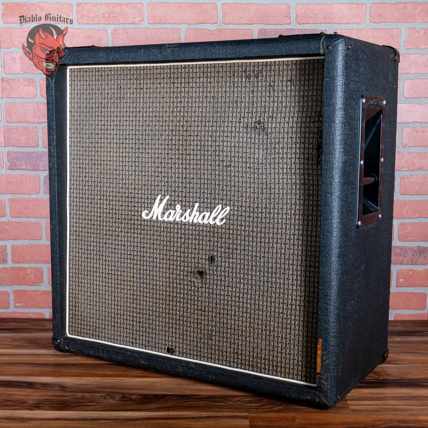 Marshall 1986B 4x12" Cabinet 1976 Black w/ Checkerboard Grill