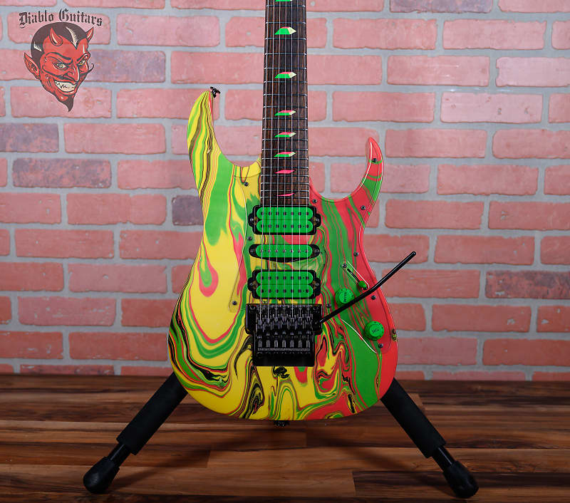 Ibanez UV77-MC Steve Vai Signature Universe MKR Multi-Color Japan 1991 w/Hardshell Case