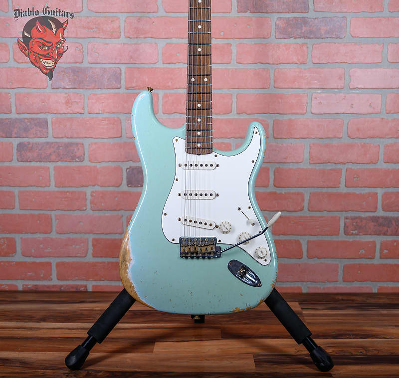 Fender Custom Shop 1960 Stratocaster Relic Faded Sonic Blue 2013 w/OHSC