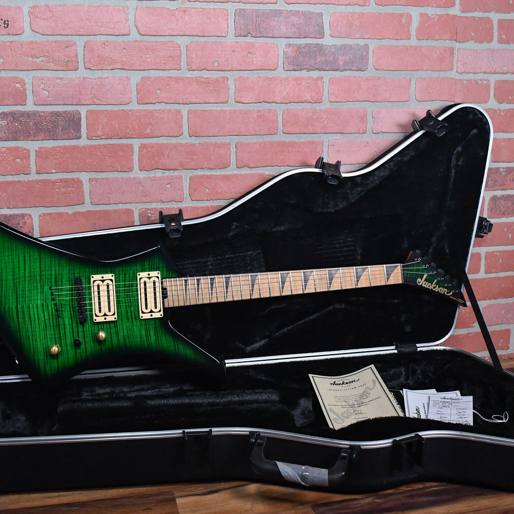 Jackson Usa Custom Shop KE-2H TOM RST Kelly Flame Maple Top Transparent Green Burst 2024 w/OHSC