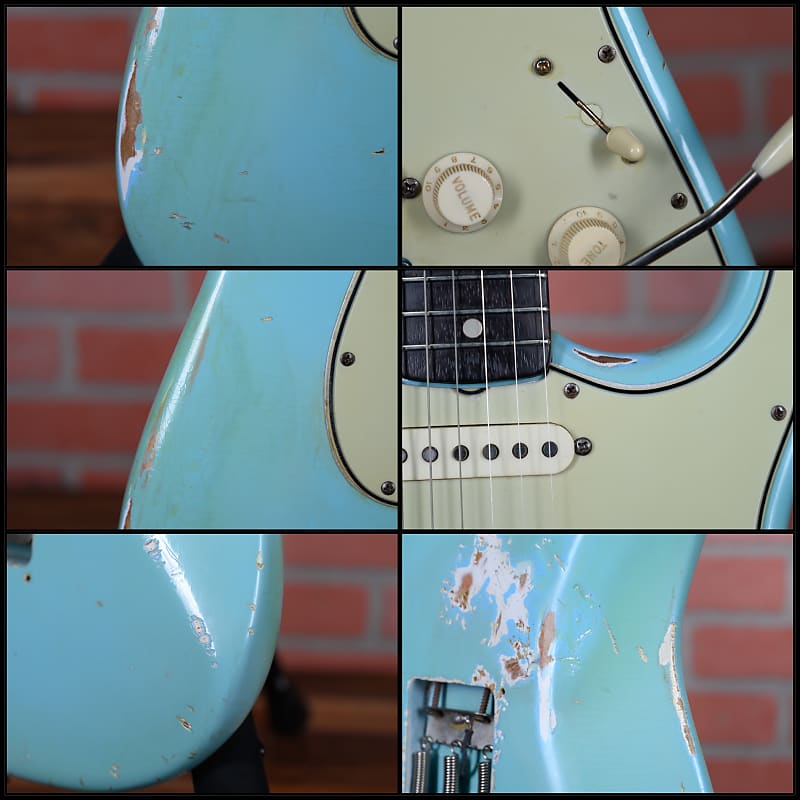 
                      
                        Fender Vintage L Series Stratocaster in Daphne Blue 1964 w/OHSC (Refin/Refret)
                      
                    