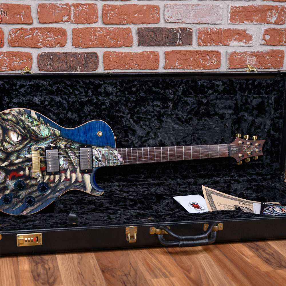 PRS Dragon 2002 Series #32 Curly Maple Top Whale Blue w/Brazilian Rosewood Neck 2002 w/OHSC