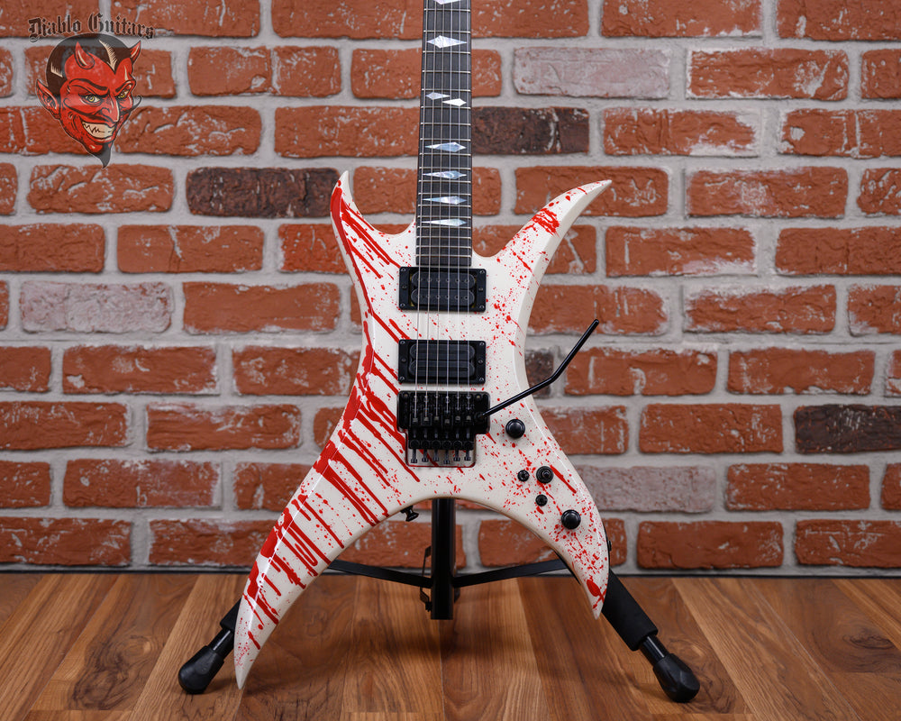 Neal Moser USA Custom Shop Raven Built For NAMM Pearl White Blood Splatter 2025 W/OHSC