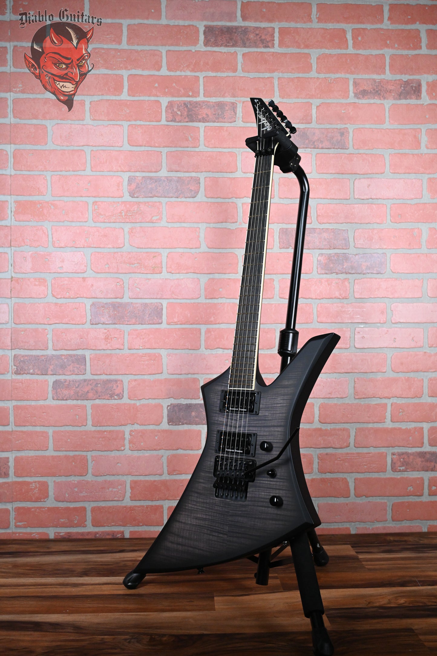 Jackson USA Custom Shop Kelly  KE2 Flame Maple Top Matte Satin Trans Black Burst W/Matching Reverse Headstock 2024 w/OHSC