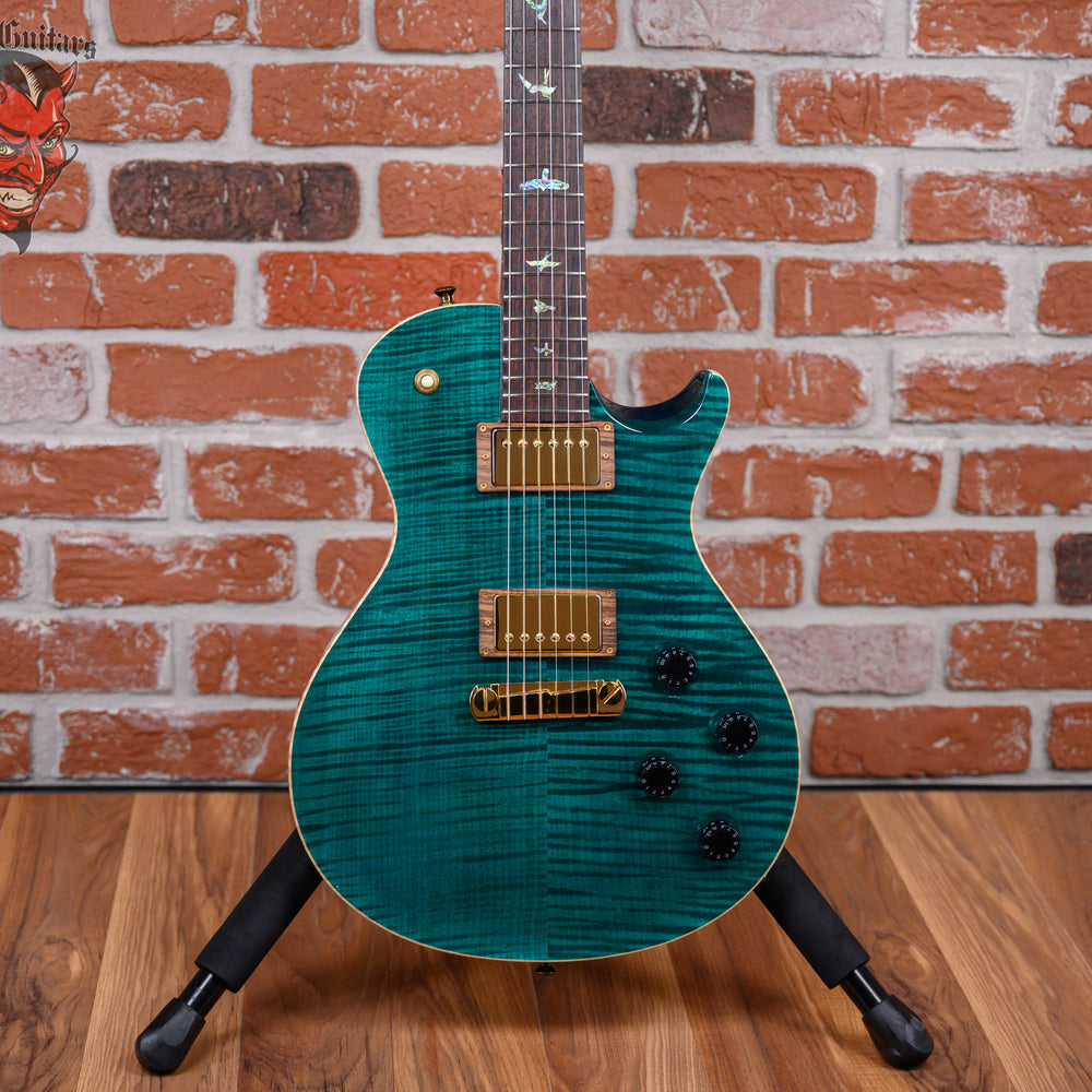 PRS Artist Package Single Cut Flame Maple Top Translucent Turquoise 2001 w/OHSC