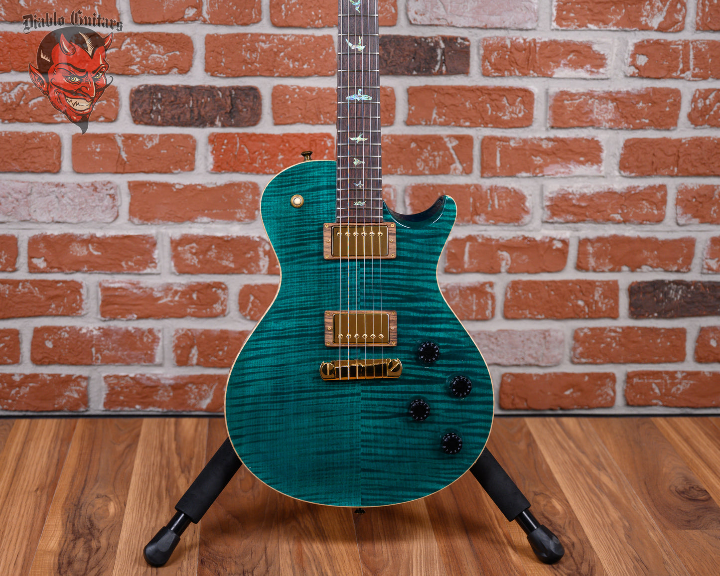 PRS Artist Package Single Cut Flame Maple Top Translucent Turquoise 2001 w/OHSC