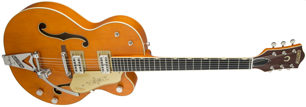 
                      
                        Gretsch G6120T-59 Vintage Select '59 Chet Atkins Hollow Body with Bigsby Vintage Orange Stain 2025 w/OHSC
                      
                    