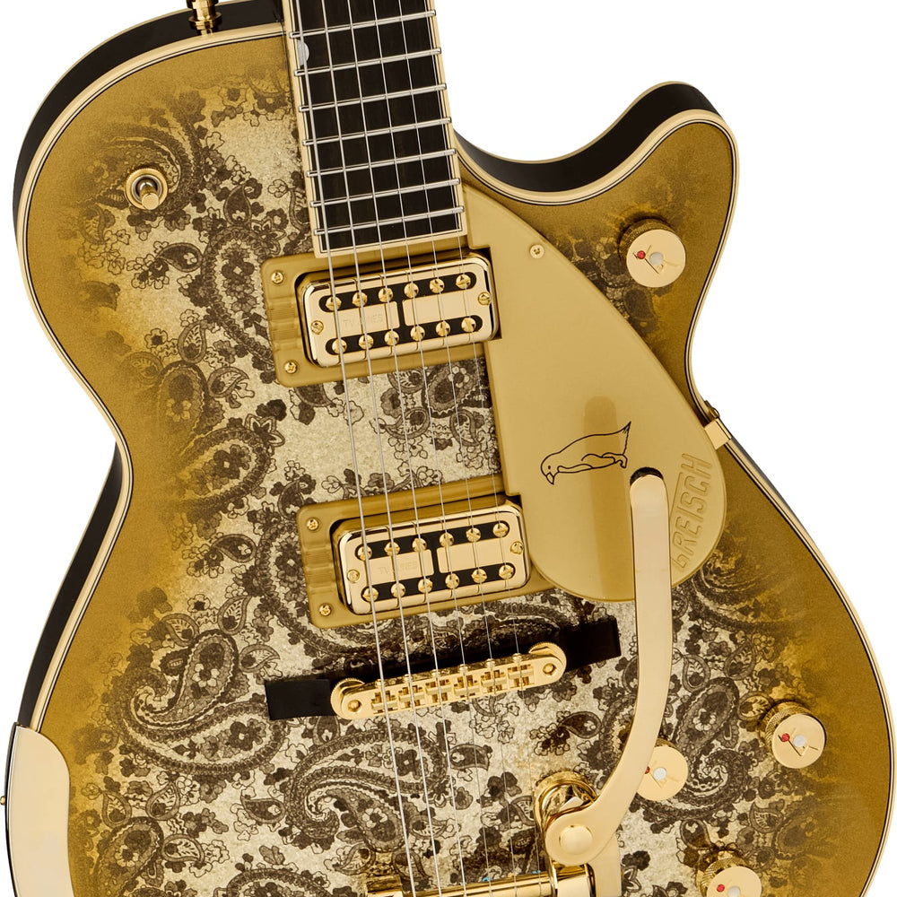 
                      
                        Gretsch G6134TG Limited Edition Paisley Penguin Gold Paisley & Sparkle Top 2025 w/OHSC
                      
                    