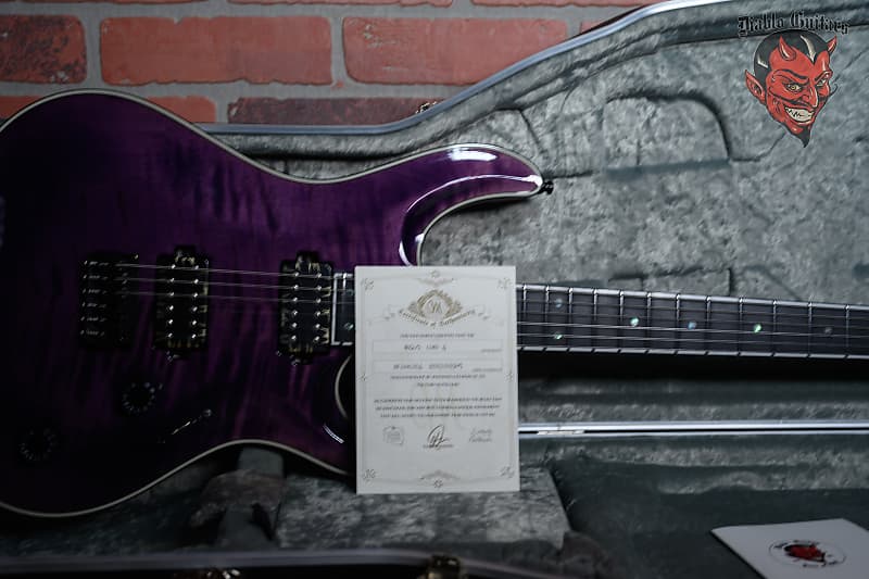 Mayones Regius Core 6 Flame Maple Top Trans Purple 2020 w/OHSC