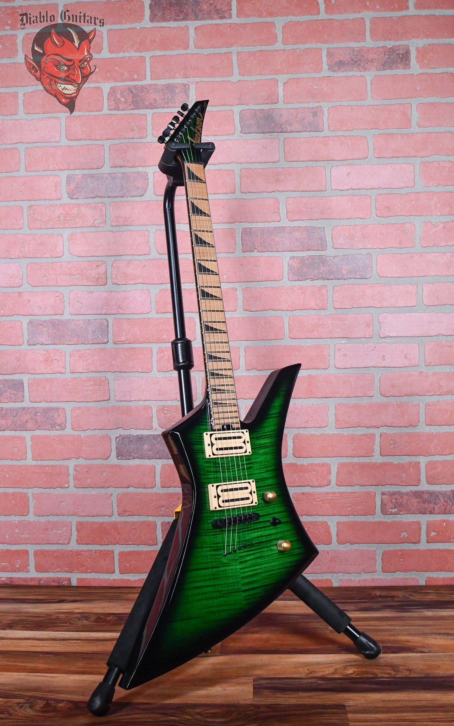 Jackson Usa Custom Shop KE-2H TOM RST Kelly Flame Maple Top Transparent Green Burst 2024 w/OHSC