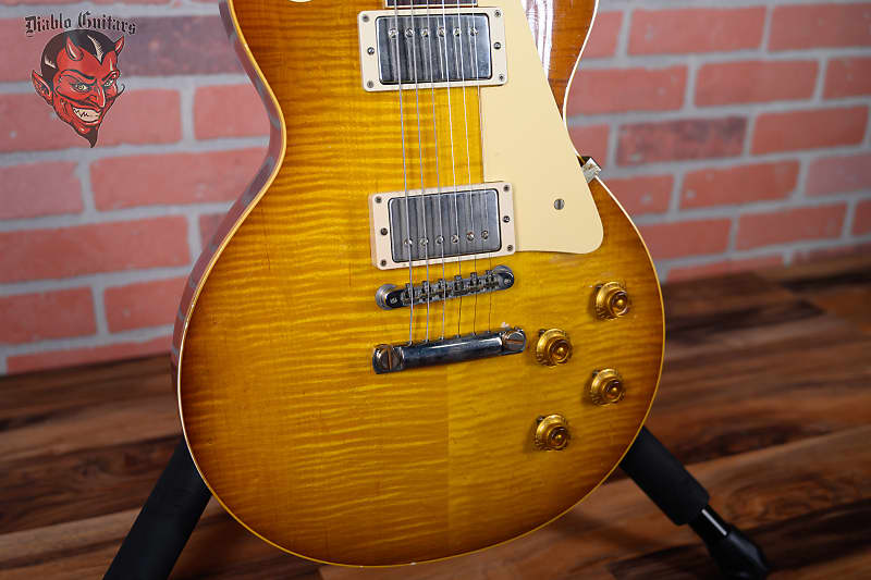 
                      
                        Gibson Custom Shop Les Paul 1959 Reissue Flame Maple Top Murphy Lab Iced Tea Sunburst Relic 2020 w/OHSC (Historic Makeovers Refinish Package)
                      
                    