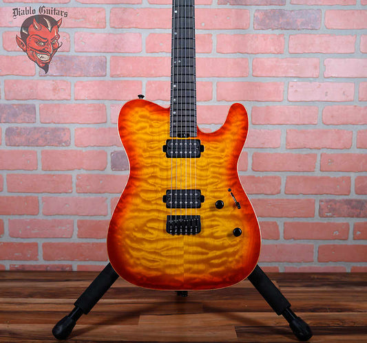 ESP USA Custom Shop Quilted Maple Top Amber Cherry Burst 2023 w/OHSC