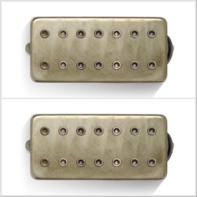 Bare Knuckle Aftermath Humbucker 7-String Set with Aged Raw Nickel Covers/Aged Nickel Bolts