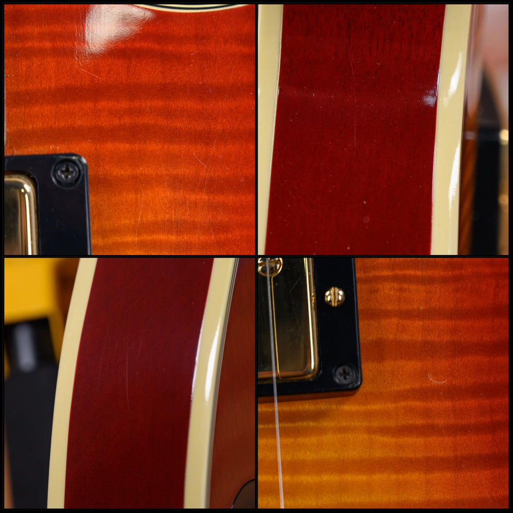 
                      
                        Gibson Custom Art & Historic Les Paul Custom 24 Fret AAA Flame Maple Top Heritage Cherry Sunburst 2003 w/OHSC
                      
                    