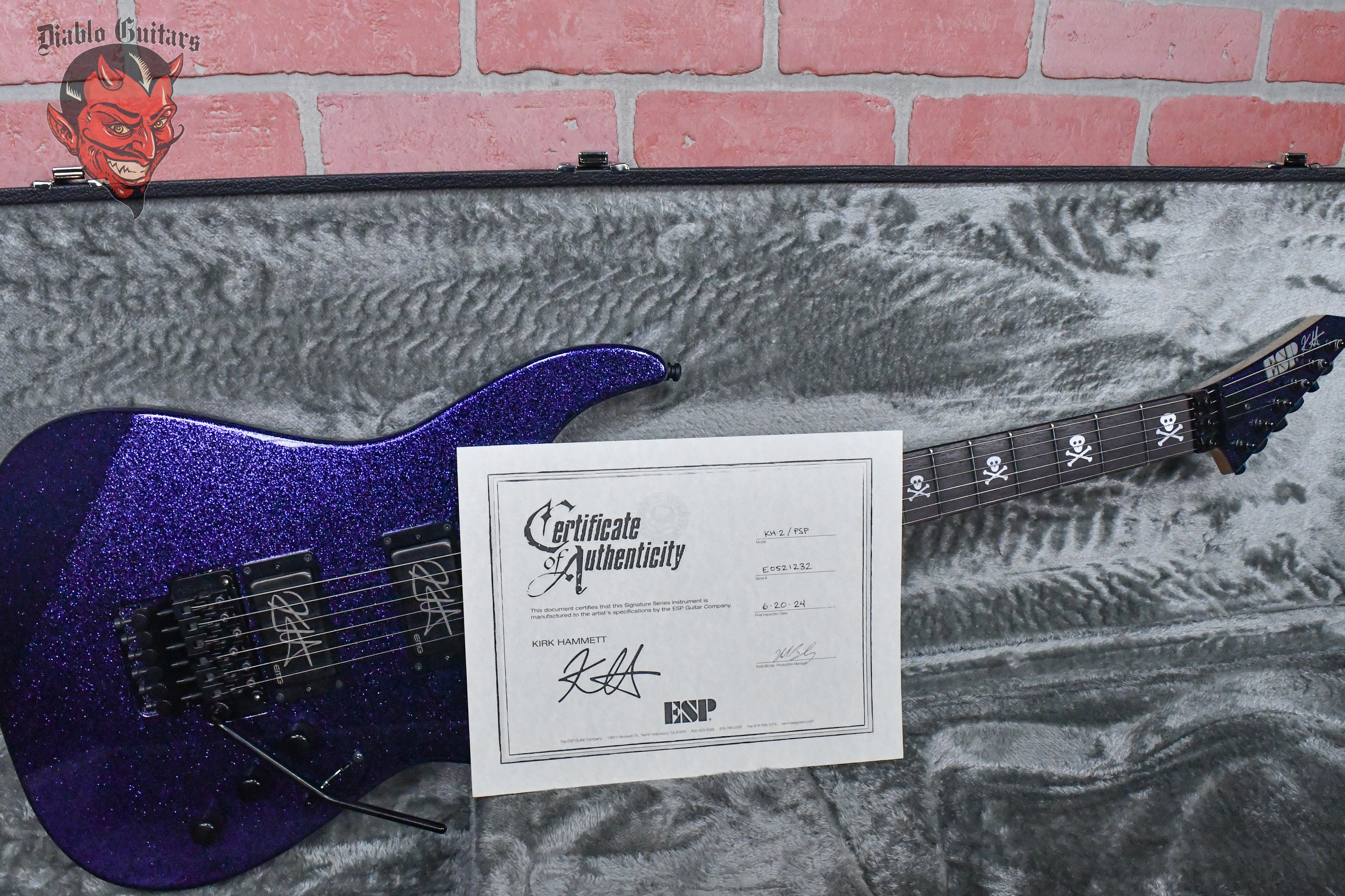 ESP KH-2 Kirk Hammett Signature Purple Sparkle 2024 w/OHSC