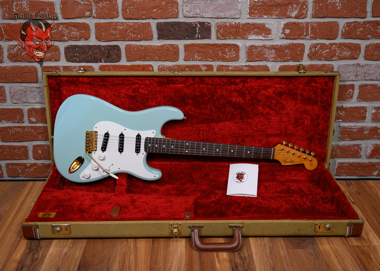 Fender/Allparts Partscaster/Stratocaster Daphne Blue 2023 w/Hard Shell Case