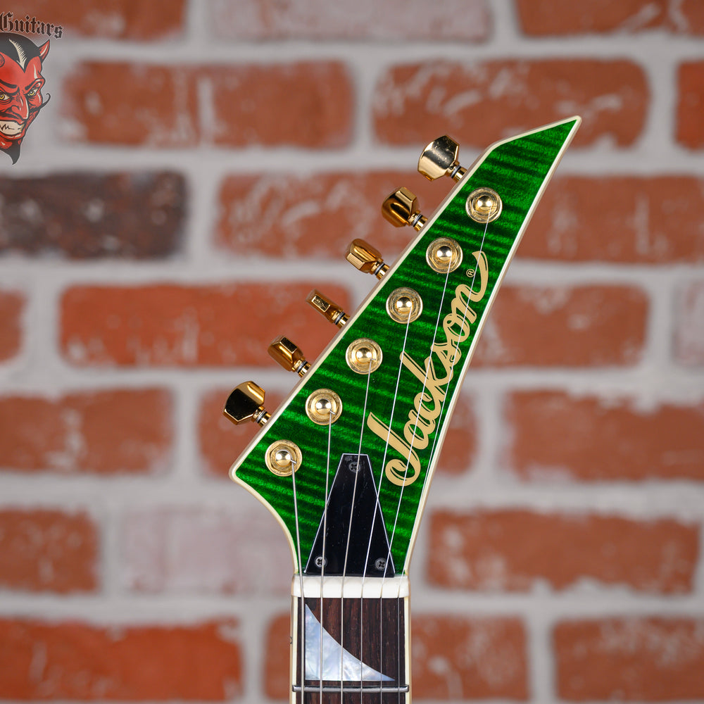 
                      
                        Jackson USA Custom Shop RR 2H TOM FMT MAH Slab Top Rhoads Flame Maple Top in Transparent Green 2024 w/OHSC
                      
                    