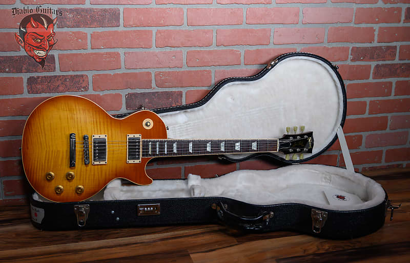 Gibson Les Paul Standard Premium Plus AAA Figured Maple Top Amber Burst 2004 w/OHSC