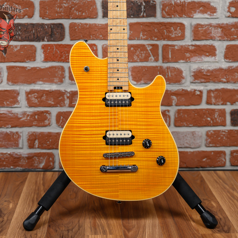 Peavey USA EVH Wolfgang Flame Maple Top Transparent Amber 1998 w/OHSC