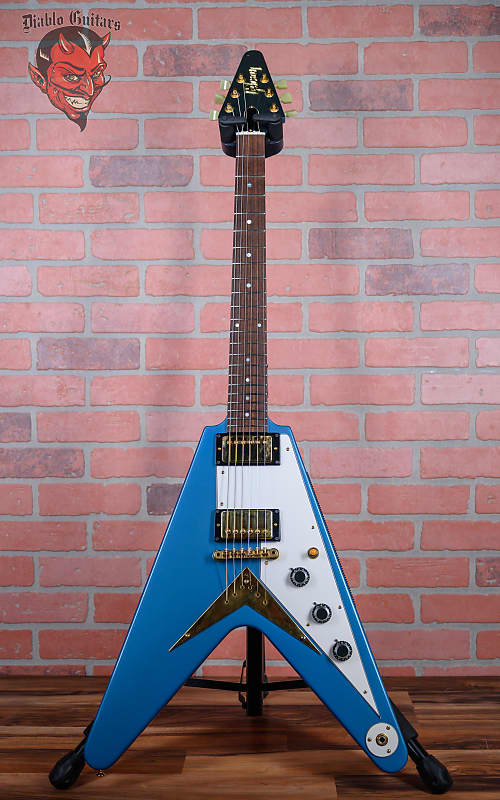 
                      
                        Gibson Heritage Flying V 1958 Reissue Factory Pelham Blue 1981 w/OHSC
                      
                    