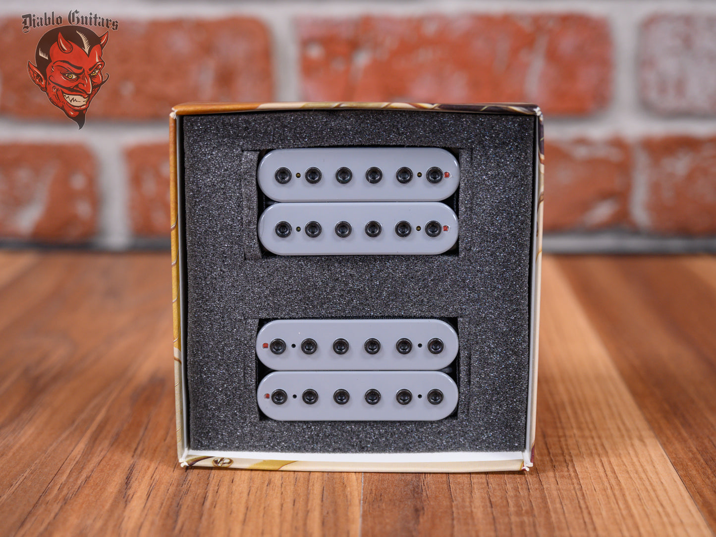 Bare Knuckle Aftermath Humbucker Set with Grey Bobbins/ Black Bolts 53mm Trem Spaced